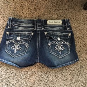Adorable, distressed Rock Revival shorts